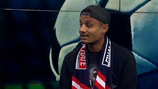Revolution's Michael Mancienne with Tom Leyden on the 'Final Whistle on Hate' Match