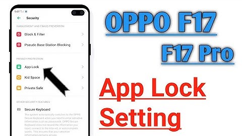 Oppo F17 Pro App Lock Setting | How to use inbuilt application locker