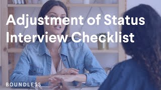 Adjustment of Status Interview Checklist