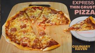 Express Thin Crust Pizza  Culinary Haven (tutorial)