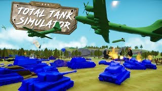 HUGE B-29 BOMBER PLANE DROPS NUCLEAR BOMB ON TANK BATTLE! - Total Tank Simulator Demo 4 Gameplay