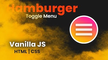 Hamburger Toggle Menu | Vanilla JS