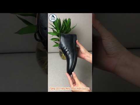 Giày Da Nam Thể Thao Cao Cổ Z02 Đen Da Thật