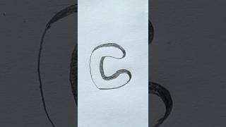 Drawing 3D Letter C with Curved Edges Satisfying | 3d Letters Drawing | #3d #3dletterdrawing