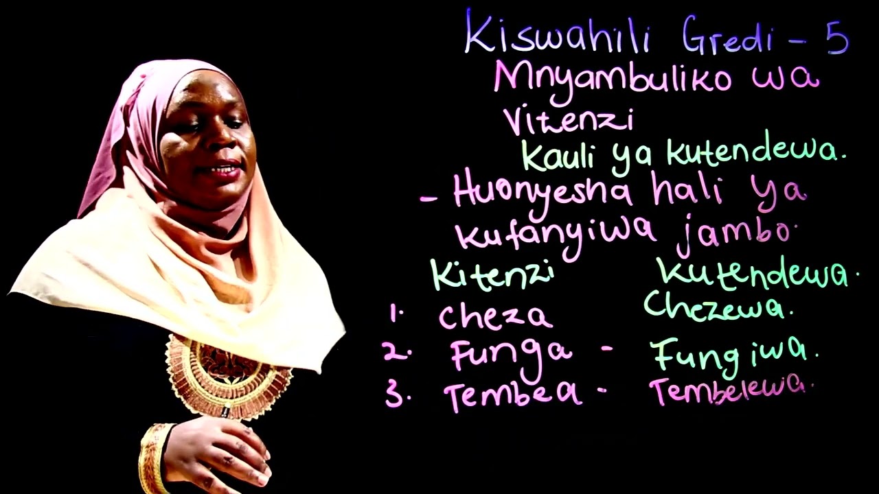 Gredi 5 Kiswahili Mwalimu Rehema - Mnyambuliko wa Vitenzi