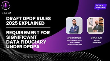 Draft DPDP Rules 2025 Explained | Requirement for Significant Data Fiduciary under DPDPA