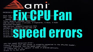 How to fix 'CPU Fan not detected' errors and warnings
