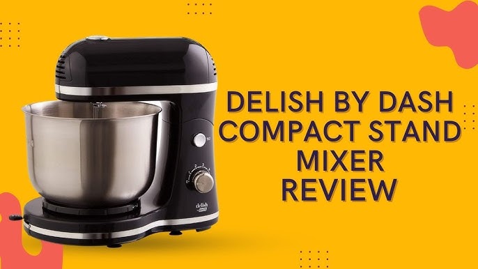 Delish by Dash Compact Stand Mixer, 3.5 Quart with Beaters & Dough Hooks Included - Blue