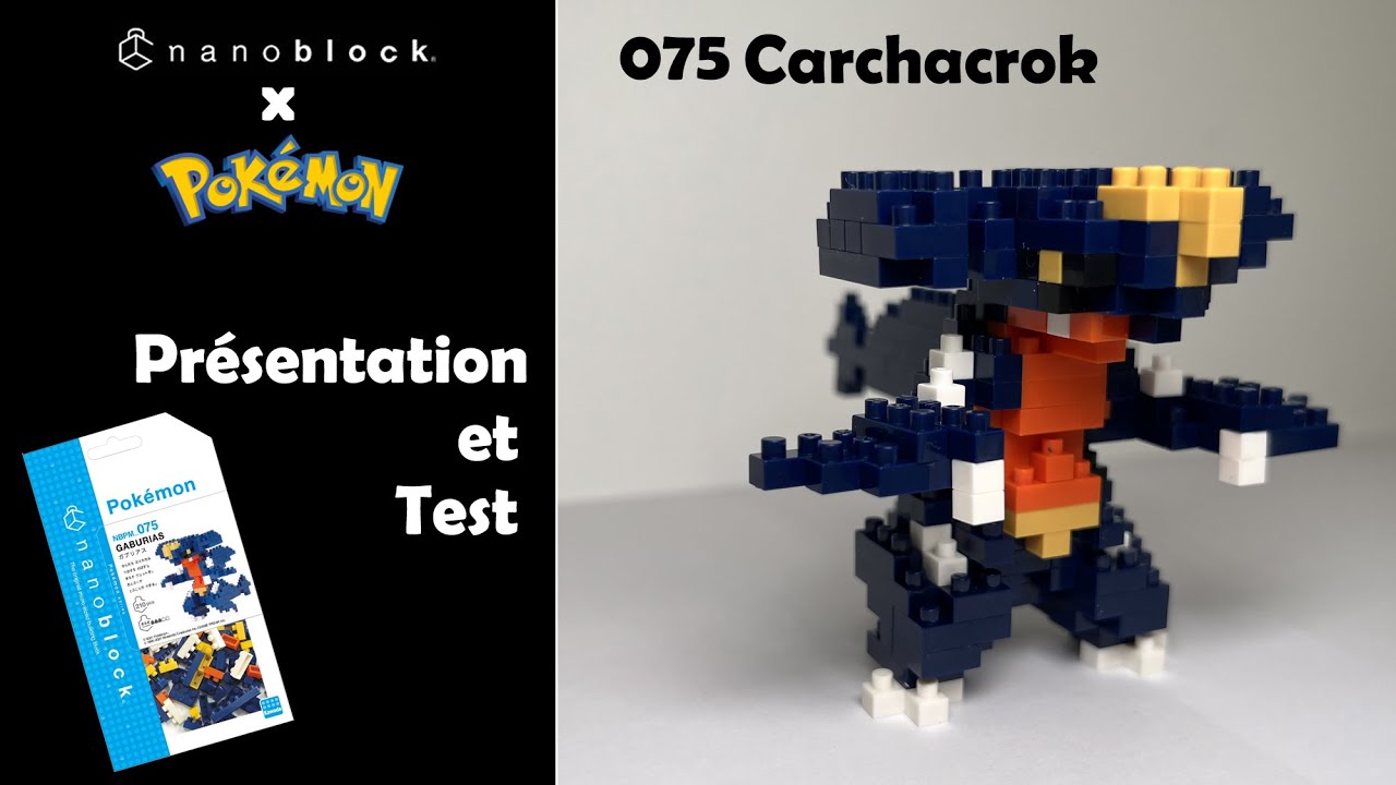 Nanoblock NBPM-075 - Garchomp Pokémon, Set Di Costruzioni In Miniatura, Multicolore - 3
