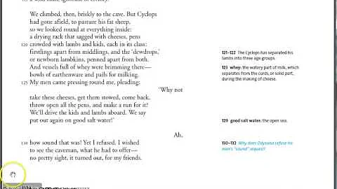 Odyssey Book 9 Part 1 fitzgerald excerpts