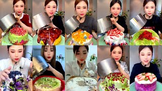 ONLY CREAMY ICE CAKE TOPPING WITH FRUITS 🎂🧊