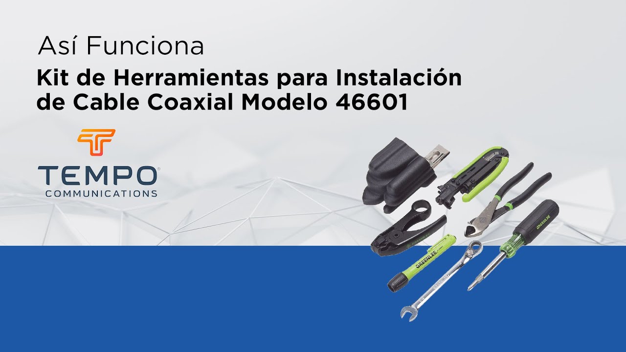 puesto Destino golondrina Así Funciona - Kit de Herramientas para Instalación de Cable Coaxial Modelo  46601 - YouTube