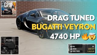Tuning a 4740Hp Bugatti Veyron for drag in Car Parking Multiplayers 2 🔥🤯 | Fastest car in CPM 2? screenshot 4