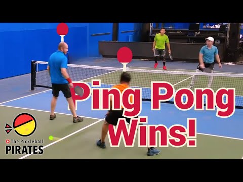 4.5+ Pickleball with Table Tennis background