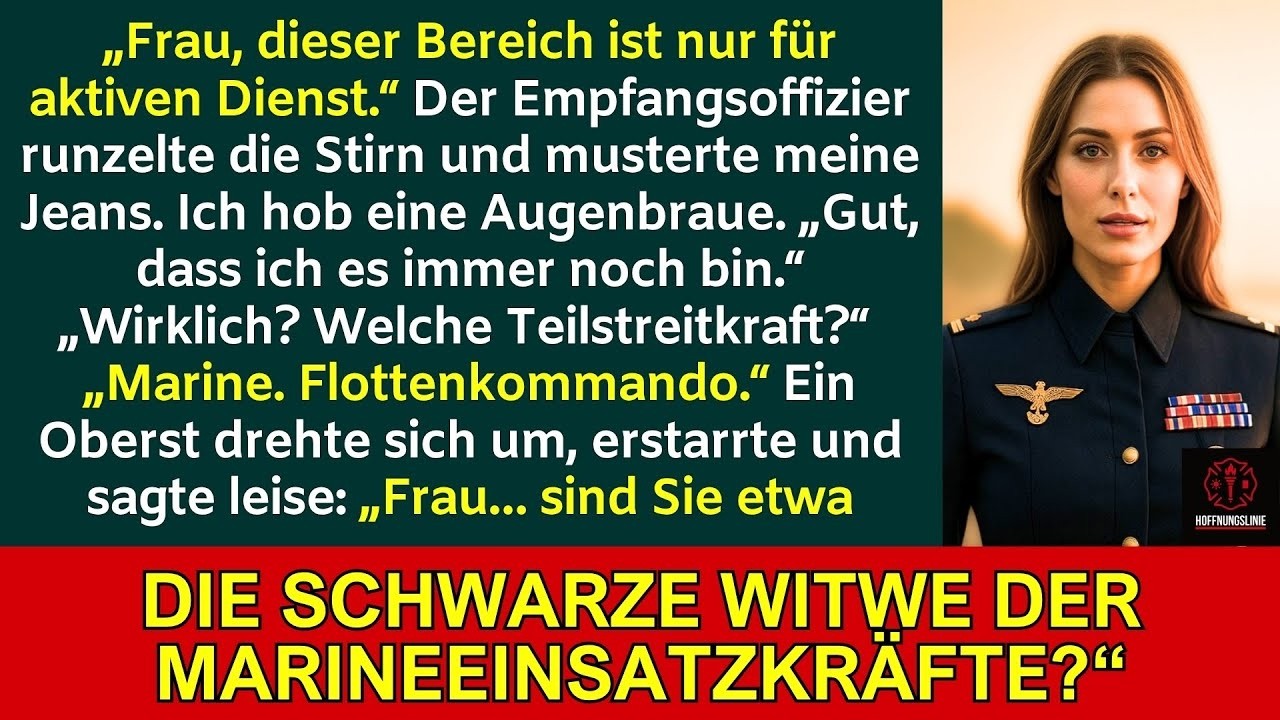 Man hielt mich für eine Zivilistin, bis der Oberst flüsterte: „Frau… die Schwarze Witwe der Marine?“