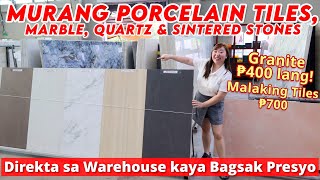 Bagsak Presyo na Tiles, Marble, Quartz & MORE! Direkta Na Sa Warehouse Kaya Laking Tipid (ANG MURA!)