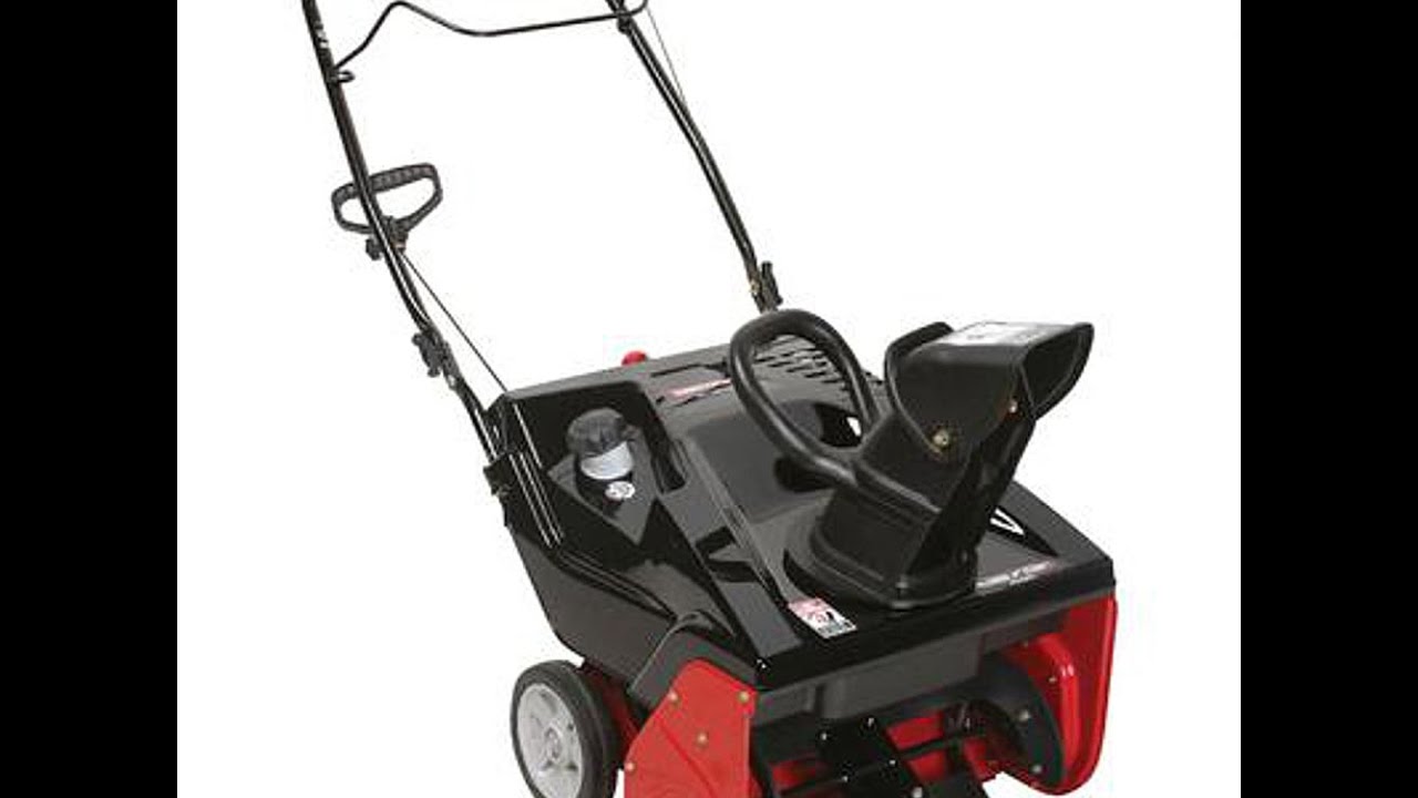 single stage snow thrower