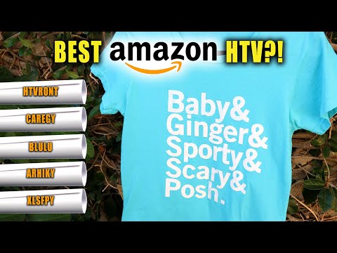 BEST AMAZON HEAT TRANSFER VINYL ?! CAREGY vs HTVRONT vs MORE! + WASH TEST  || Lucykiins