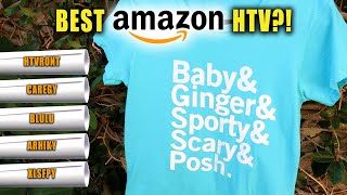 BEST AMAZON HEAT TRANSFER VINYL ?! CAREGY vs HTVRONT vs MORE! + WASH TEST  || Lucykiins