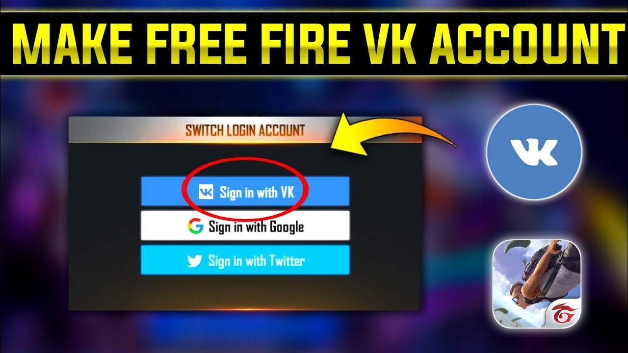 How to login free fire with vk account 