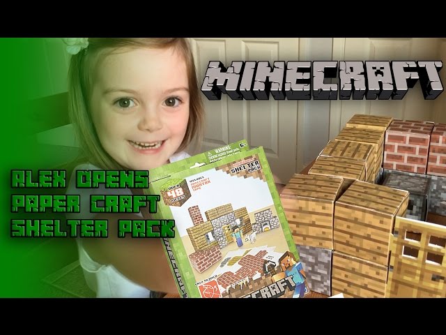 Minecraft Paper Craft Shelter Pack - My Three and Me