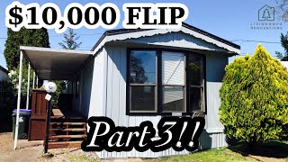 SINGLE WIDE MOBILE HOME RENOVATION CONTINUES! | $10,000 Flip Update | GB Packer House PART 3