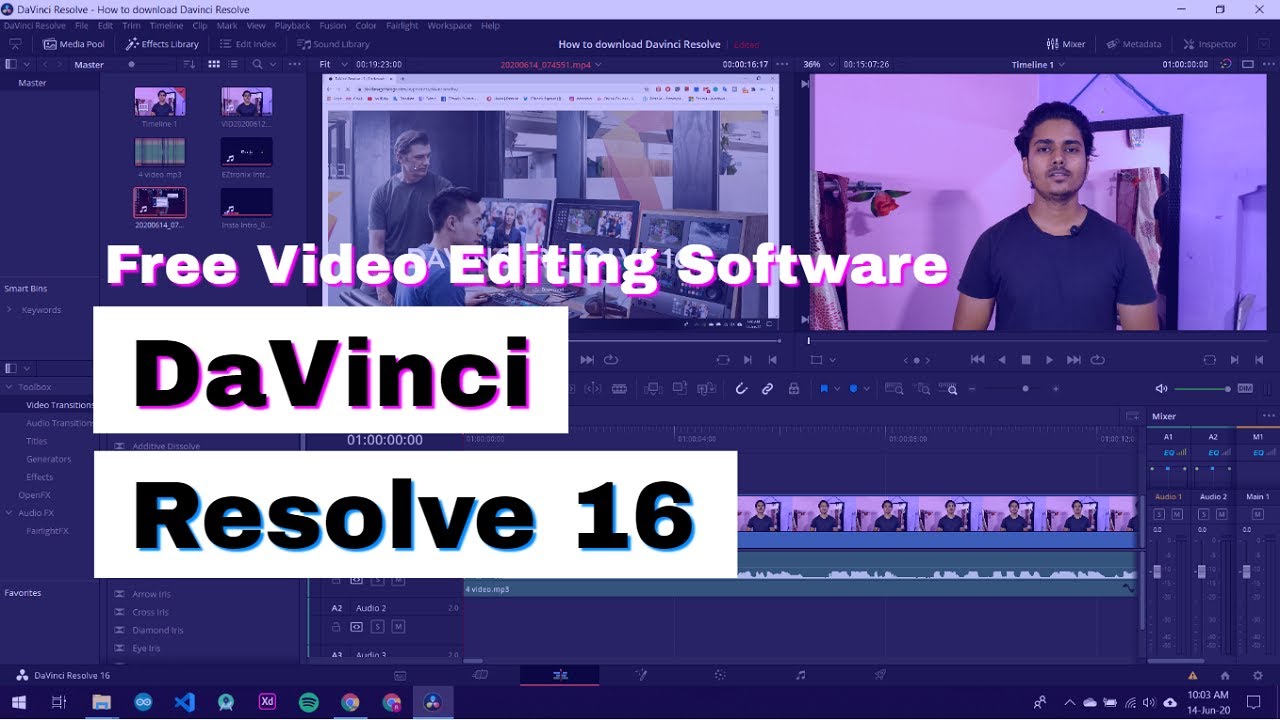 free video editing software for pc davinci resolve