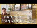 Wood Mantel DIY (Rustic Faux Beam) French Cleat Mantle Floating