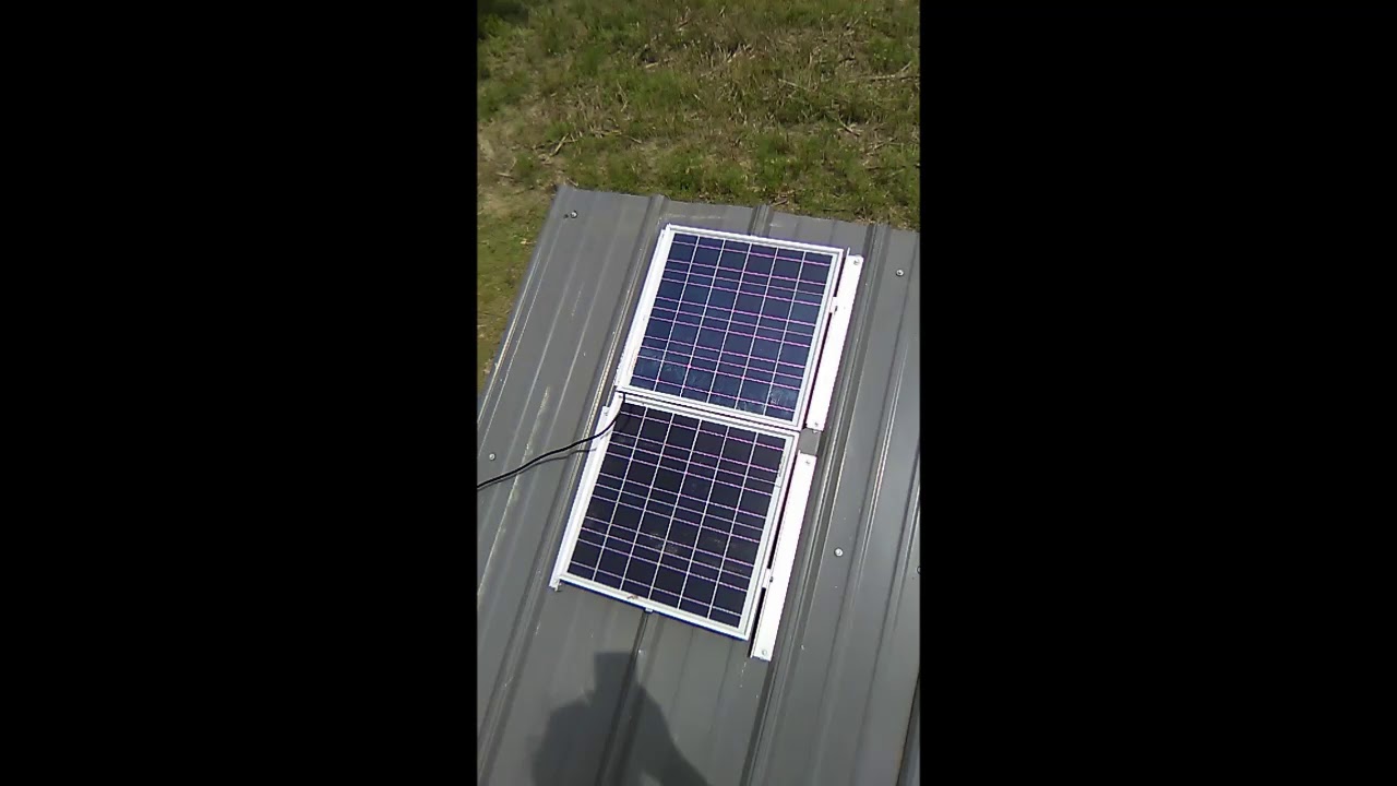 Installing a Solar fan on chicken house