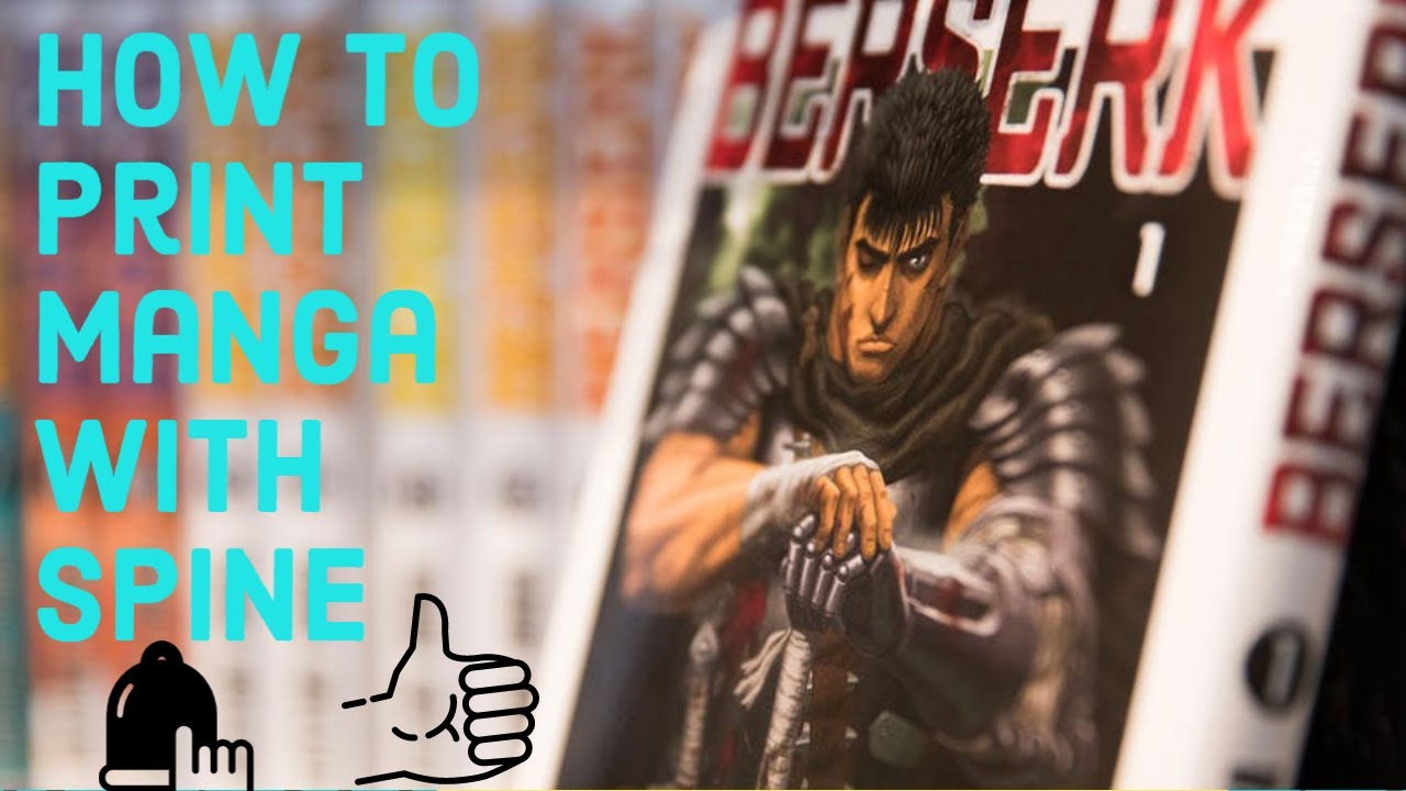 How to print manga with spine - YouTube