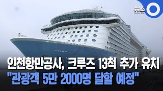 인천항만공사, 크루즈 13척 추가 유치...&quot;관광객 5만 2000명 달할 예정&quot;