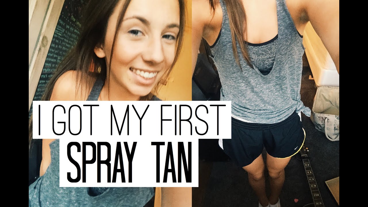 I GOT MY FIRST SPRAY TAN YouTube