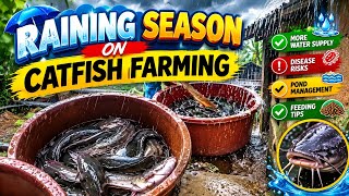 Raining Season on catfish farming #catfishfarm #fishfarming #fishing #fish