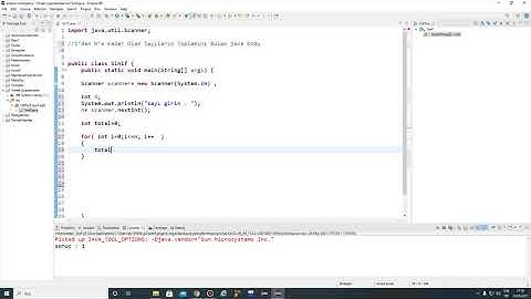 Java ile programlama örnekleri 9- 1’den N’e Kadar Olan Sayıların Toplamını Bulan java kodu