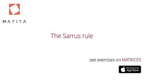 Calculation of determinant: the Sarrus rule