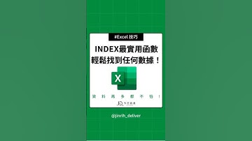 Excel INDEX最實用函數，輕鬆找到任何數據！ #excel #googlesheets #shorts｜#今日訊息