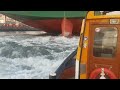 Cargo Ship Uses Propeller and Washes Away Another Boat