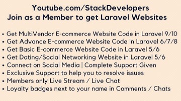 Join as a Premium Member to get Laravel 9 Website Source Code | Support | Download E-commerce Code