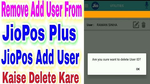 How To Remove Add User From JioPos | How To Delete Add User From JioPos