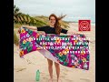 Serviettes de plage publicitaires personnalisées en sublimation HD, recto polyester et verso coton