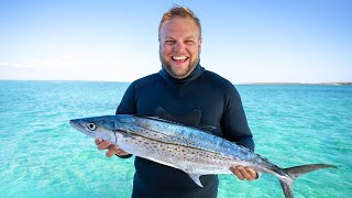 FRESH Cero Mackerel Poke Bowls In The Bahamas (Catch, Clean & Cook)