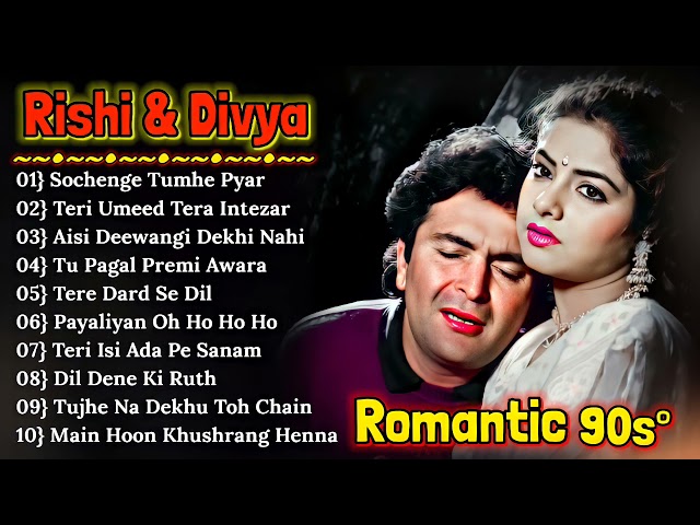 दिव्या भारती और ऋषि कपूर ॥ जख्मी दिल हिंदी दर्द भरे गाने | Hits Of Rishi Kapoor & Divya Bharti Songs class=