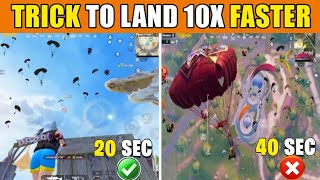 😱How to Land Fast (Secret Trick) Parachute & DON'T do This Mistake While Landing PUBG Mobile/BGMI