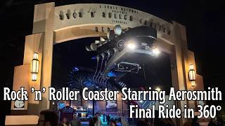 Rock n Roller Coaster Starring Aerosmith Final Ride in 360°