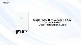 Single Phase High Voltage 5-12kW Series inverter Quick installation Guide