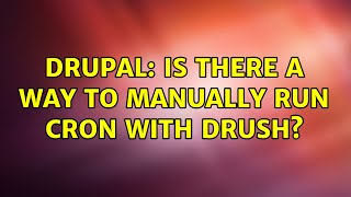 Drupal: Is there a way to manually run cron with Drush? (4 Solutions!!)