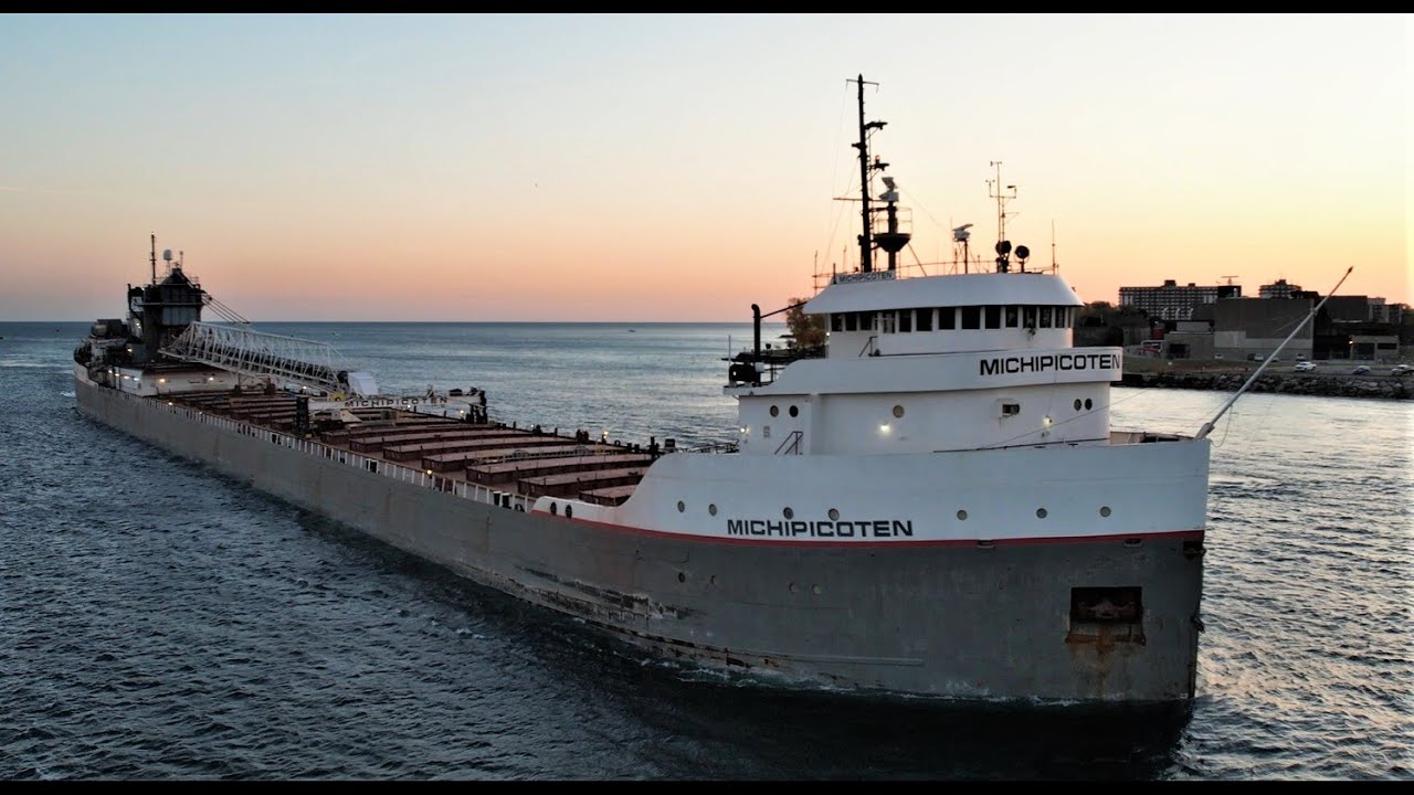 Michipicoten downbound at sunrise port huron michigan 10 22 2022