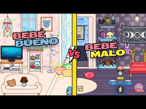 😇 Bebé BUENO vs. Bebé MALO 😈 Decorando habitaciones para bebés en Toca Life World