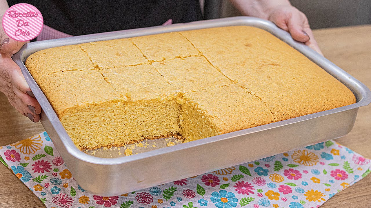 BOLO DE FUBÁ FOFINHO | NÃO FICA SECO |TAMANHO FAMÍLIA | ECONÔMICO E MUTO FÁCIL |  RECEITAS DA CRIS