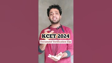 KCET Document Verification Slip 2024 | Secret Key | EDUcare Karnataka | #Shorts